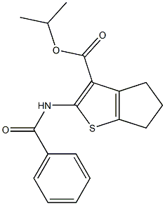 propan-2-yl 2-benzamido-5,6-dihydro-4H-cyclopenta[b]thiophene-3-carboxylate Struktur