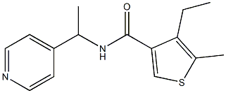 4-ethyl-5-methyl-N-(1-pyridin-4-ylethyl)thiophene-3-carboxamide Struktur