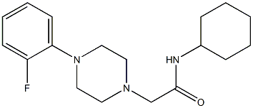 N-cyclohexyl-2-[4-(2-fluorophenyl)piperazin-1-yl]acetamide Struktur