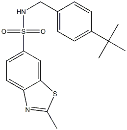 N-[(4-tert-butylphenyl)methyl]-2-methyl-1,3-benzothiazole-6-sulfonamide Struktur