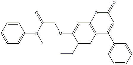 2-(6-ethyl-2-oxo-4-phenylchromen-7-yl)oxy-N-methyl-N-phenylacetamide Struktur