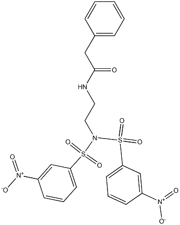 N-[2-[bis[(3-nitrophenyl)sulfonyl]amino]ethyl]-2-phenylacetamide Struktur