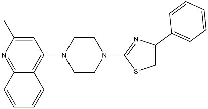 2-[4-(2-methylquinolin-4-yl)piperazin-1-yl]-4-phenyl-1,3-thiazole Struktur