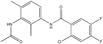 N-(3-acetamido-2,4-dimethylphenyl)-2-chloro-4,5-difluorobenzamide Struktur