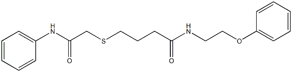 4-(2-anilino-2-oxoethyl)sulfanyl-N-(2-phenoxyethyl)butanamide Struktur