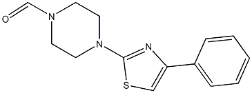 4-(4-phenyl-1,3-thiazol-2-yl)piperazine-1-carbaldehyde Struktur