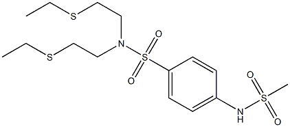 N,N-bis(2-ethylsulfanylethyl)-4-(methanesulfonamido)benzenesulfonamide Struktur