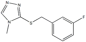 3-[(3-fluorophenyl)methylsulfanyl]-4-methyl-1,2,4-triazole Struktur