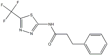 3-phenyl-N-[5-(trifluoromethyl)-1,3,4-thiadiazol-2-yl]propanamide Struktur