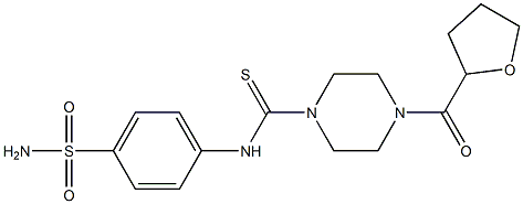 4-(oxolane-2-carbonyl)-N-(4-sulfamoylphenyl)piperazine-1-carbothioamide Struktur