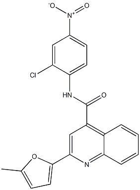 N-(2-chloro-4-nitrophenyl)-2-(5-methylfuran-2-yl)quinoline-4-carboxamide Struktur