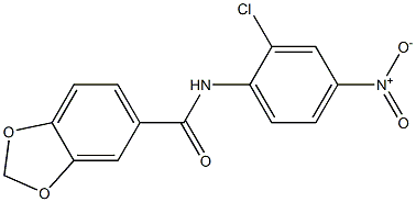 N-(2-chloro-4-nitrophenyl)-1,3-benzodioxole-5-carboxamide Struktur