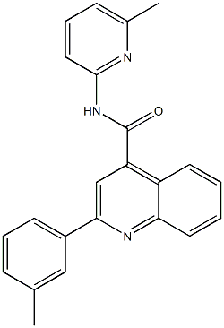 2-(3-methylphenyl)-N-(6-methylpyridin-2-yl)quinoline-4-carboxamide Struktur