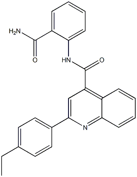 N-(2-carbamoylphenyl)-2-(4-ethylphenyl)quinoline-4-carboxamide Struktur