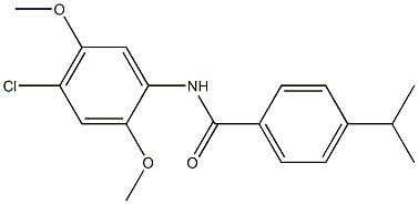 N-(4-chloro-2,5-dimethoxyphenyl)-4-propan-2-ylbenzamide Struktur