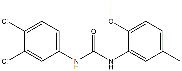 1-(3,4-dichlorophenyl)-3-(2-methoxy-5-methylphenyl)urea Struktur