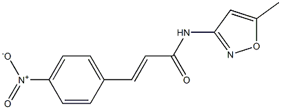 (E)-N-(5-methyl-1,2-oxazol-3-yl)-3-(4-nitrophenyl)prop-2-enamide Struktur