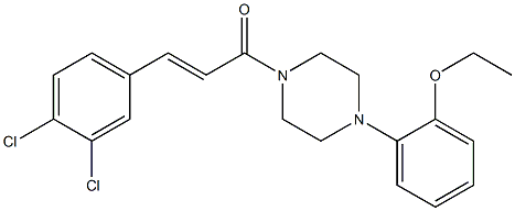 (E)-3-(3,4-dichlorophenyl)-1-[4-(2-ethoxyphenyl)piperazin-1-yl]prop-2-en-1-one Struktur