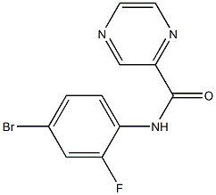 N-(4-bromo-2-fluorophenyl)pyrazine-2-carboxamide Struktur