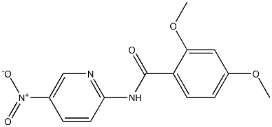 2,4-dimethoxy-N-(5-nitropyridin-2-yl)benzamide Struktur