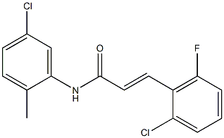 (E)-3-(2-chloro-6-fluorophenyl)-N-(5-chloro-2-methylphenyl)prop-2-enamide Struktur