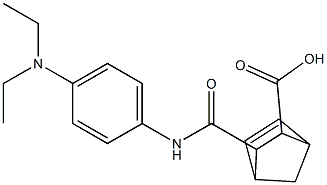 2-[[4-(diethylamino)phenyl]carbamoyl]bicyclo[2.2.1]hept-5-ene-3-carboxylic acid Struktur