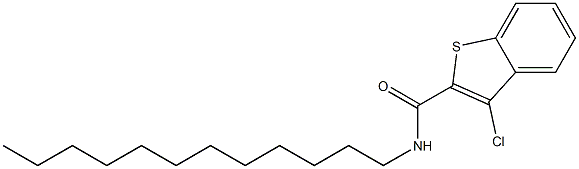 3-chloro-N-dodecyl-1-benzothiophene-2-carboxamide Struktur