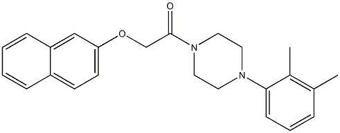 1-[4-(2,3-dimethylphenyl)piperazin-1-yl]-2-naphthalen-2-yloxyethanone Struktur