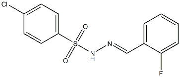 4-chloro-N-[(E)-(2-fluorophenyl)methylideneamino]benzenesulfonamide Struktur