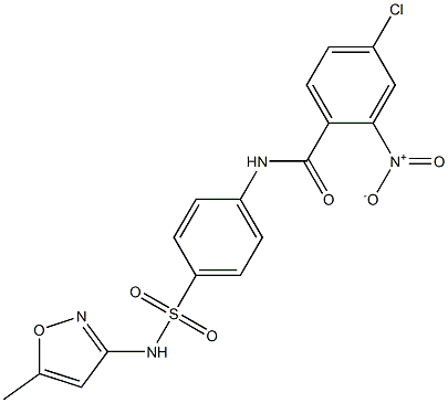 4-chloro-N-[4-[(5-methyl-1,2-oxazol-3-yl)sulfamoyl]phenyl]-2-nitrobenzamide Struktur