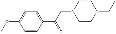 1-(4-ethylpiperazin-1-yl)-2-(4-methoxyphenyl)ethanone Struktur