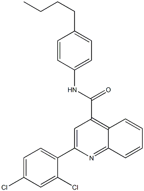 N-(4-butylphenyl)-2-(2,4-dichlorophenyl)quinoline-4-carboxamide Struktur