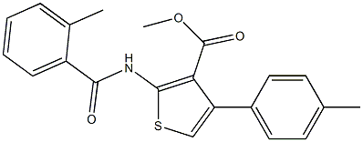 methyl 2-[(2-methylbenzoyl)amino]-4-(4-methylphenyl)thiophene-3-carboxylate Struktur