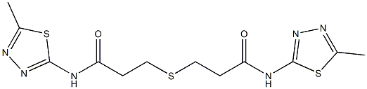 N-(5-methyl-1,3,4-thiadiazol-2-yl)-3-[3-[(5-methyl-1,3,4-thiadiazol-2-yl)amino]-3-oxopropyl]sulfanylpropanamide Struktur