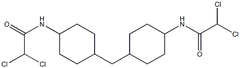 2,2-dichloro-N-[4-[[4-[(2,2-dichloroacetyl)amino]cyclohexyl]methyl]cyclohexyl]acetamide Struktur