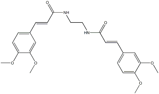 (E)-3-(3,4-dimethoxyphenyl)-N-[2-[[(E)-3-(3,4-dimethoxyphenyl)prop-2-enoyl]amino]ethyl]prop-2-enamide Struktur