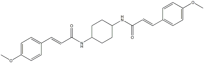 (E)-3-(4-methoxyphenyl)-N-[4-[[(E)-3-(4-methoxyphenyl)prop-2-enoyl]amino]cyclohexyl]prop-2-enamide Struktur