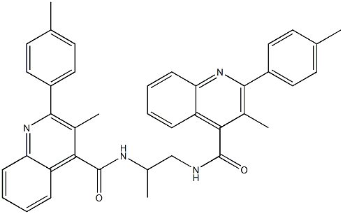 3-methyl-N-[2-[[3-methyl-2-(4-methylphenyl)quinoline-4-carbonyl]amino]propyl]-2-(4-methylphenyl)quinoline-4-carboxamide Struktur