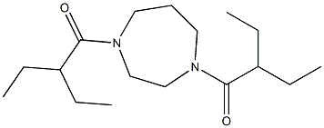 2-ethyl-1-[4-(2-ethylbutanoyl)-1,4-diazepan-1-yl]butan-1-one Struktur