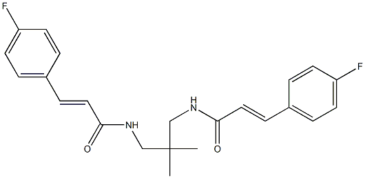 (E)-3-(4-fluorophenyl)-N-[3-[[(E)-3-(4-fluorophenyl)prop-2-enoyl]amino]-2,2-dimethylpropyl]prop-2-enamide Struktur