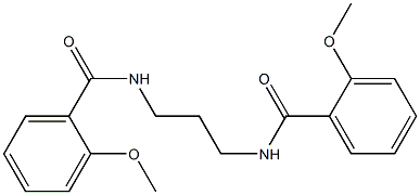 2-methoxy-N-[3-[(2-methoxybenzoyl)amino]propyl]benzamide Struktur