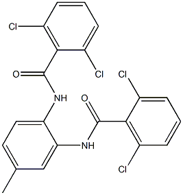 2,6-dichloro-N-[2-[(2,6-dichlorobenzoyl)amino]-4-methylphenyl]benzamide Struktur