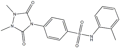 4-(1,2-dimethyl-3,5-dioxo-1,2,4-triazolidin-4-yl)-N-(2-methylphenyl)benzenesulfonamide Struktur