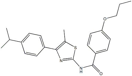 N-[5-methyl-4-(4-propan-2-ylphenyl)-1,3-thiazol-2-yl]-4-propoxybenzamide Struktur