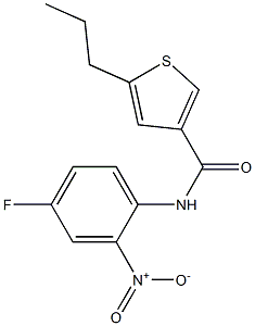 N-(4-fluoro-2-nitrophenyl)-5-propylthiophene-3-carboxamide Struktur