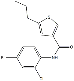 N-(4-bromo-2-chlorophenyl)-5-propylthiophene-3-carboxamide Struktur