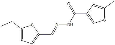 N-[(E)-(5-ethylthiophen-2-yl)methylideneamino]-5-methylthiophene-3-carboxamide Struktur