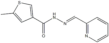 5-methyl-N-[(E)-pyridin-2-ylmethylideneamino]thiophene-3-carboxamide Struktur