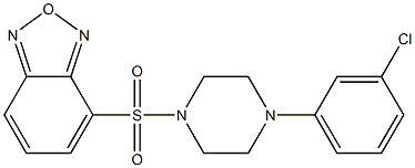 4-[4-(3-chlorophenyl)piperazin-1-yl]sulfonyl-2,1,3-benzoxadiazole Struktur