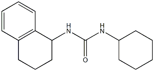 1-cyclohexyl-3-(1,2,3,4-tetrahydronaphthalen-1-yl)urea Struktur